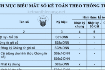 Hệ thống sổ sách kế toán theo Thông tư 133