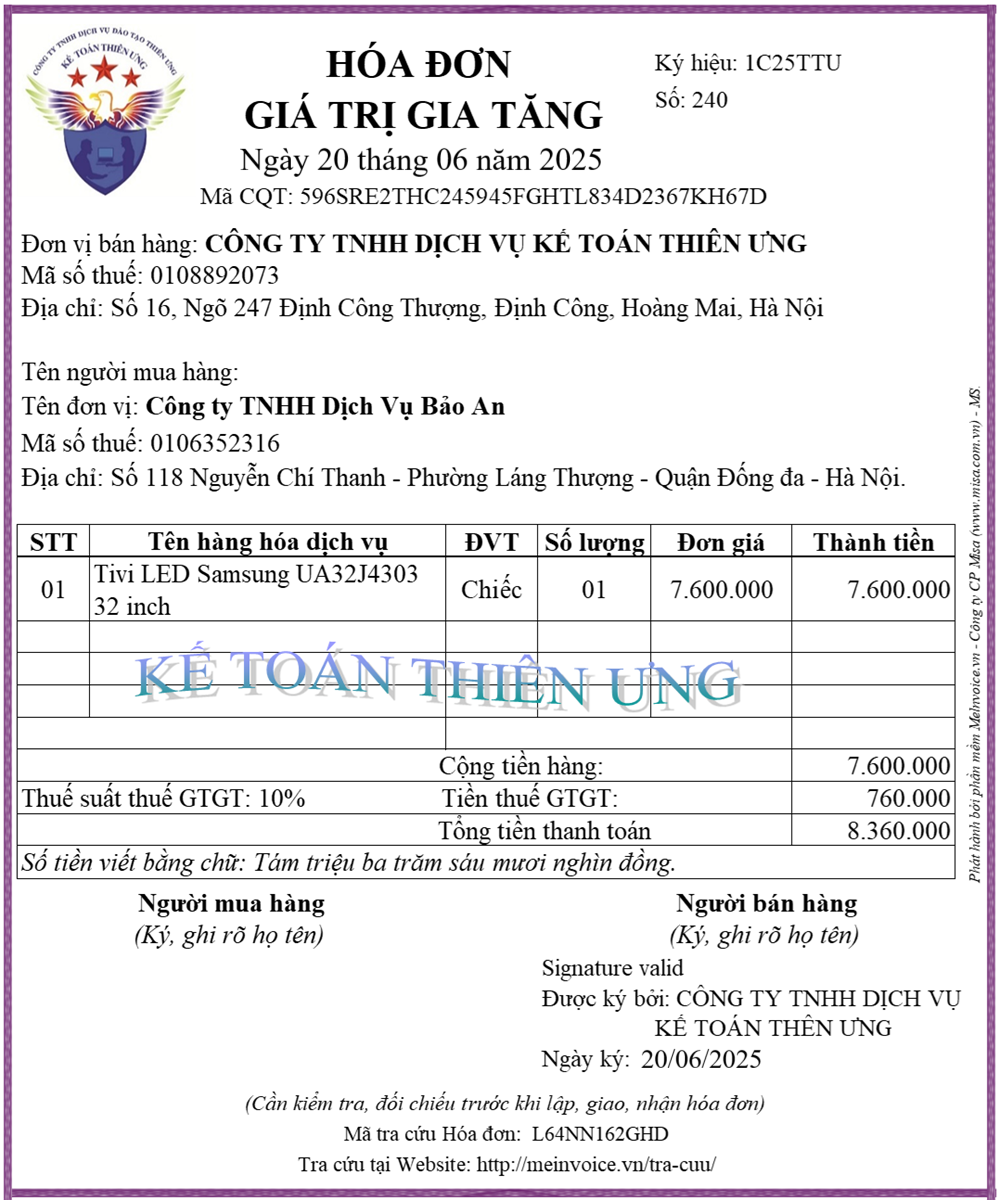 Hóa đơn gốc bị sai đơn giá