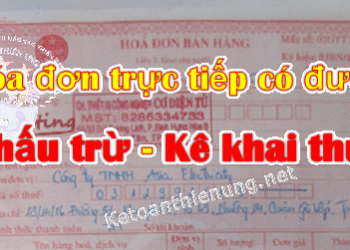 Hóa đơn trực tiếp có được khấu trừ thuế không?