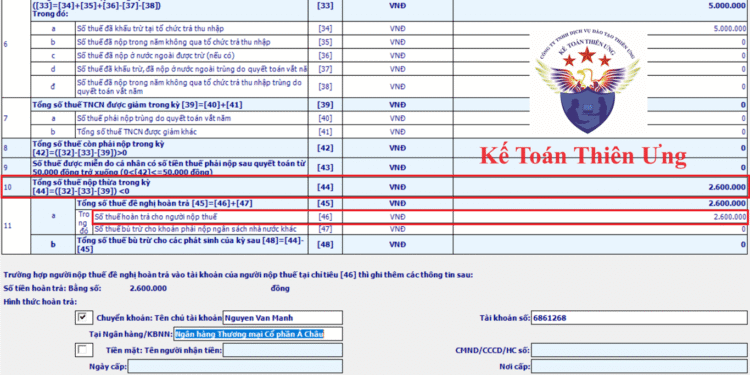 Cách hoàn thuế thu nhập cá nhân online mới nhất 2025