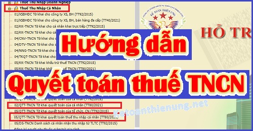 hướng dẫn quyết toán thuế tncn 2025