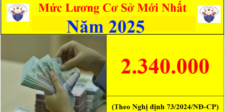 Mức lương cơ sở năm 2025 mới nhất là 2.300.000đồng/tháng