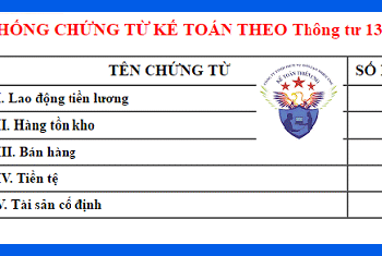 Hệ thống mẫu Chứng từ kế toán theo Thông tư 133