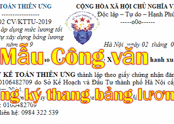 Công văn đăng ký Thang bảng lương mới nhất