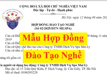 Mẫu hợp đồng đào tạo nghề mới nhất năm 2025