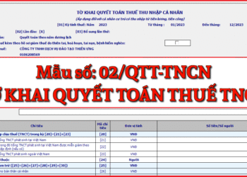 Mẫu số 02/QTT-TNCN Tờ khai quyết toán thuế thu nhập cá nhân theo TT 80/2021