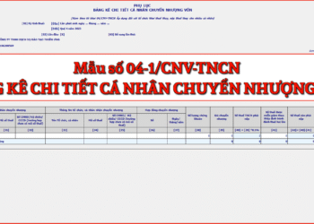 Mẫu số 04-1/CNV-TNCN Bảng kê chi tiết cá nhân chuyển nhượng vốn theo TT 80/2021