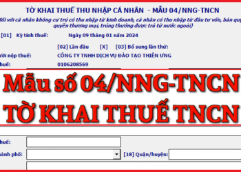 Mẫu số 04/NNG-TNCN Tờ khai thuế thu nhập cá nhân theo TT 80/2021