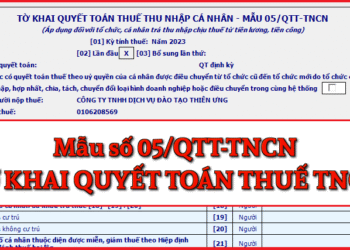 Mẫu số 05-1/BK-QTT-TNCN Bảng kê chi tiết cá nhân thuộc diện tính thuế theo biễu lũy tiến từng phần