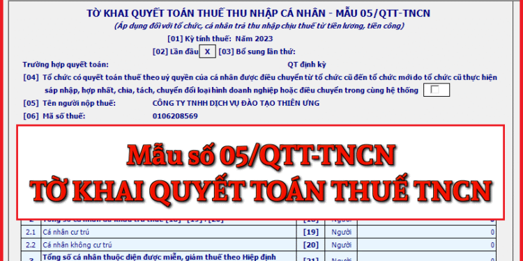 Mẫu số 05-1/BK-QTT-TNCN Bảng kê chi tiết cá nhân thuộc diện tính thuế theo biễu lũy tiến từng phần