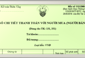 Mẫu Sổ chi tiết thanh toán với người mua – bán theo TT 133 và 200