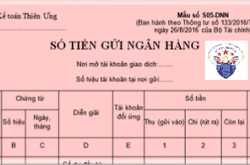 Mẫu sổ tiền gửi ngân hàng theo Thông tư 133 và 200