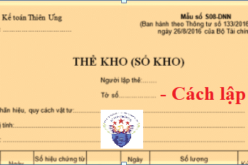 Mẫu Thẻ kho (Sổ kho) theo Thông tư 133 và 200
