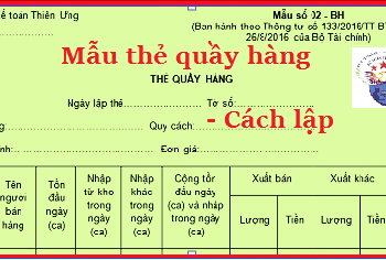 Mẫu thẻ quầy hàng 02-BH theo Thông tư 133 và 200