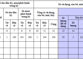 Mẫu Báo cáo tình hình sử dụng hóa đơn mới nhất theo TT 39