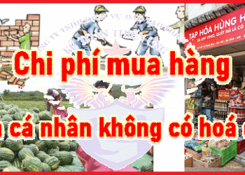 Chi phí mua hàng của cá nhân không có hoá đơn