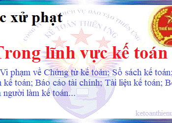 Mức xử phạt vi phạm hành chính kế toán mới nhất