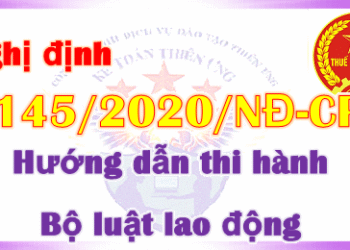 Nghị định 145/2020/NĐ-CP hướng dẫn thi hành Luật lao động