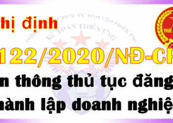 Nghị định 122/2020/NĐ-CP phổi hợp thủ tục đăng ký thành lập doanh nghiệp