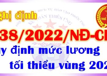 Nghị định 38/2022/NĐ-CP quy định mức lương tối thiểu vùng 2022