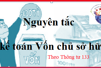 Nguyên tắc kế toán vốn chủ sở hữu theo Thông tư 133