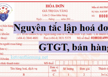 Nguyên tắc lập hóa đơn GTGT mới nhất