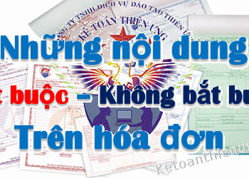 Những nội dung bắt buộc trên hóa đơn điện tử – GTGT