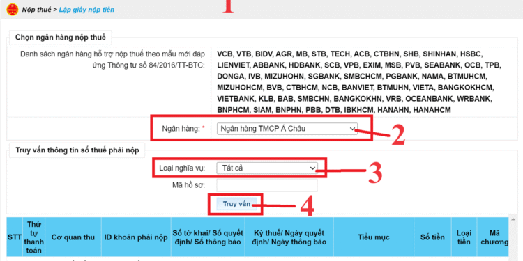 Cách nộp tiền thuế lệ phí môn bài 2025 qua mạng điện tử