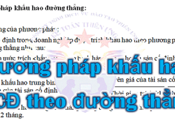 Cách tính khấu hao Tài sản cố định theo đường thẳng