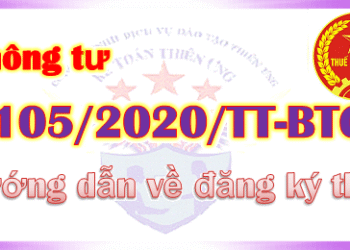 Thông tư 105/2020/TT-BTC hướng dẫn về đăng ký thuế