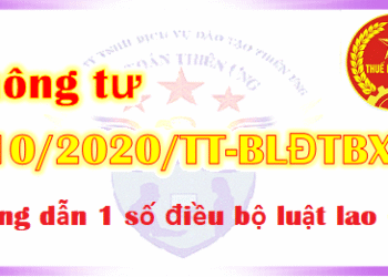 Thông tư 10/2020/TT-BLĐTBXH hướng dẫn Luật lao động