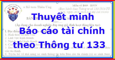 Mẫu thuyết minh báo cáo tài chính theo Thông tư 133 – Cách lập