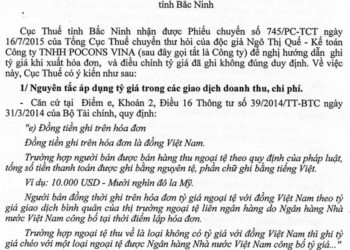 Tỷ giá ghi trên hóa đơn GTGT năm 2016 theo TT 26