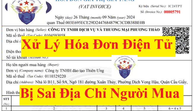 Xử lý hóa đơn điện tử sai địa chỉ người mua theo Nghị định 70/2025