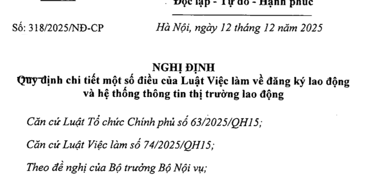 Nghị định 318/2025/NĐ-CP hướng dẫn Luật Việc làm