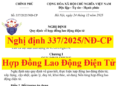 Nghị định 337/2025/NĐ-CP quy định về hợp đồng lao động điện tử