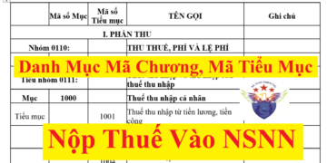 Danh sách mã chương, mã tiểu mục nộp thuế mới nhất năm 2026