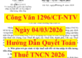 Công văn hướng dẫn quyết toán thuế TNCN 2026 cho năm 2025