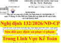 Nghị định 132/2026/NĐ-CP sửa đổi Nghị định 41 xử phạt vi phạm lĩnh vực kế toán