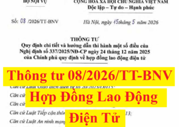 Thông tư 08/2026/TT-BNV hợp đồng lao động điện tử
