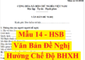 Mẫu 14-HSB Văn bản đề nghị hưởng chế độ BHXH 2026